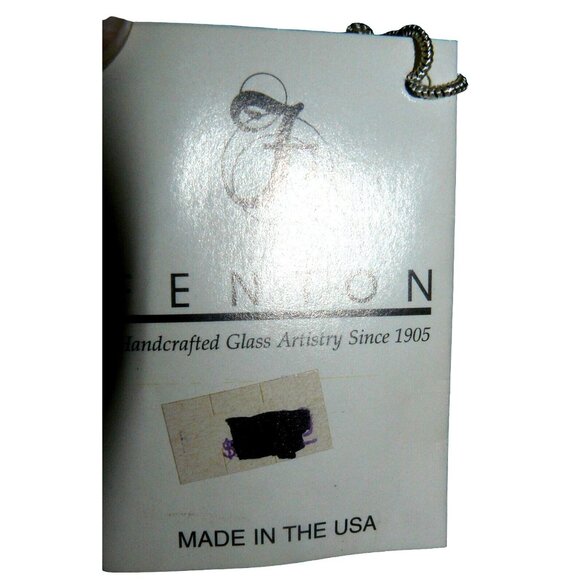 Fenton Handcrafted Iridescent Teal Glass Basket Hand-Painted Floral Twisted Hand - Picture 5 of 7